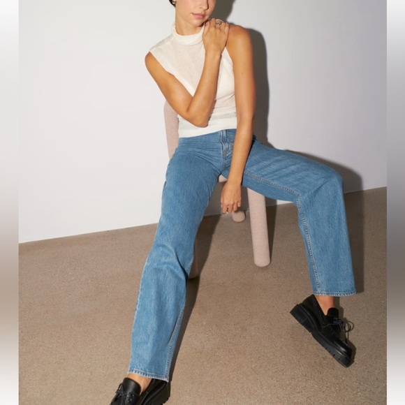 Abercrombie High Rise Taper Jean NWT - Picture 5 of 8